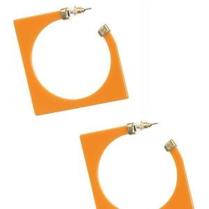 Aryclic square hoop earrings
